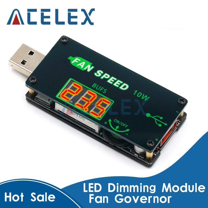 5V USB cooling fan governor LED dimming module small power timing