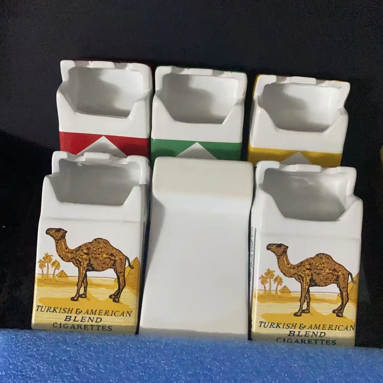 New Style European Cartoon camel Cigarette Box Creative Ceramic Ashtray Household Trend Retro Personality Small Smoke Tray