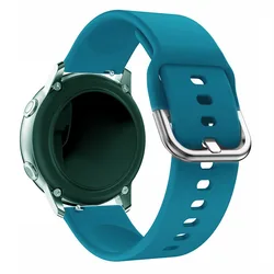 Versatile Silicone Sport Watch Strap - 20mm/22mm Bracelet for 22mm watch band (Cyan S11)