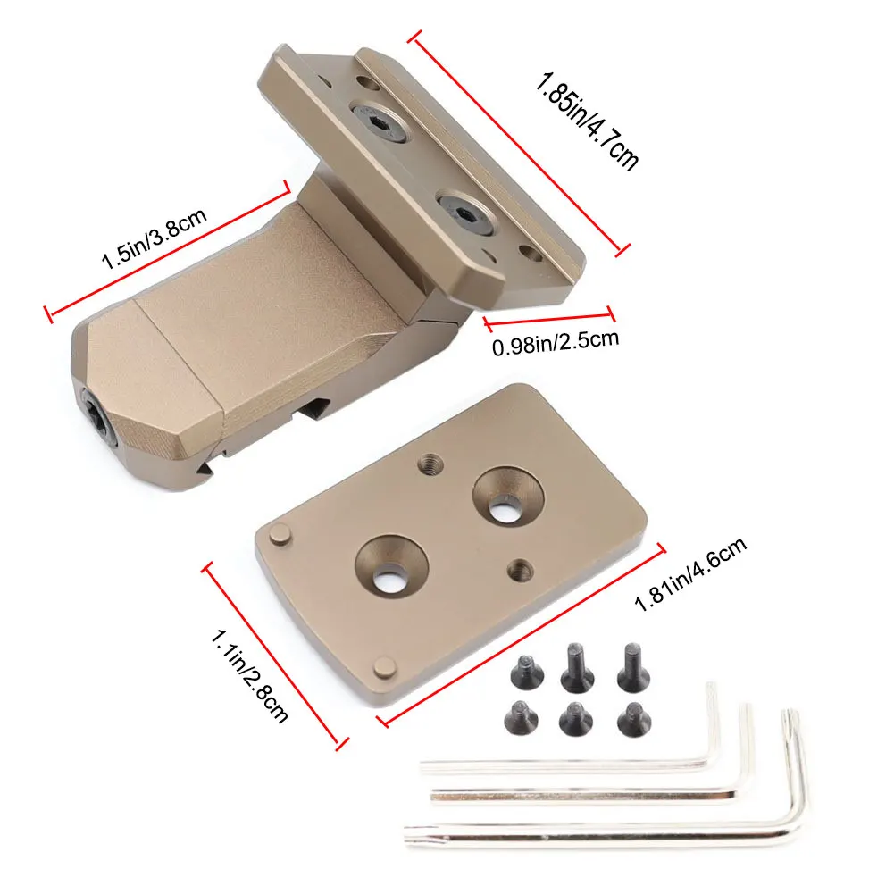 Offset Optic Mount For RMR By 35 Degrees and 45 Degrees Can Install Multiple Types Of Dot Sights
