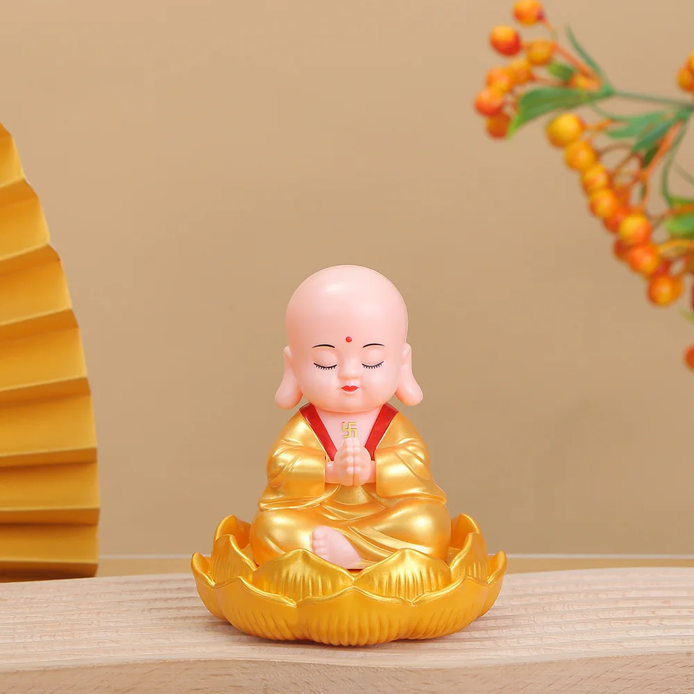 Solar Foguang Tathagata Decoration Car Interior Creative Decoration Tathagata Car Decoration Little Doll Swinging Buddha 4