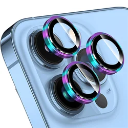 Premium Metal Camera Lens Protector with Ring Lens Glass - 16 - 16Plus (2PCS) (Colorful)