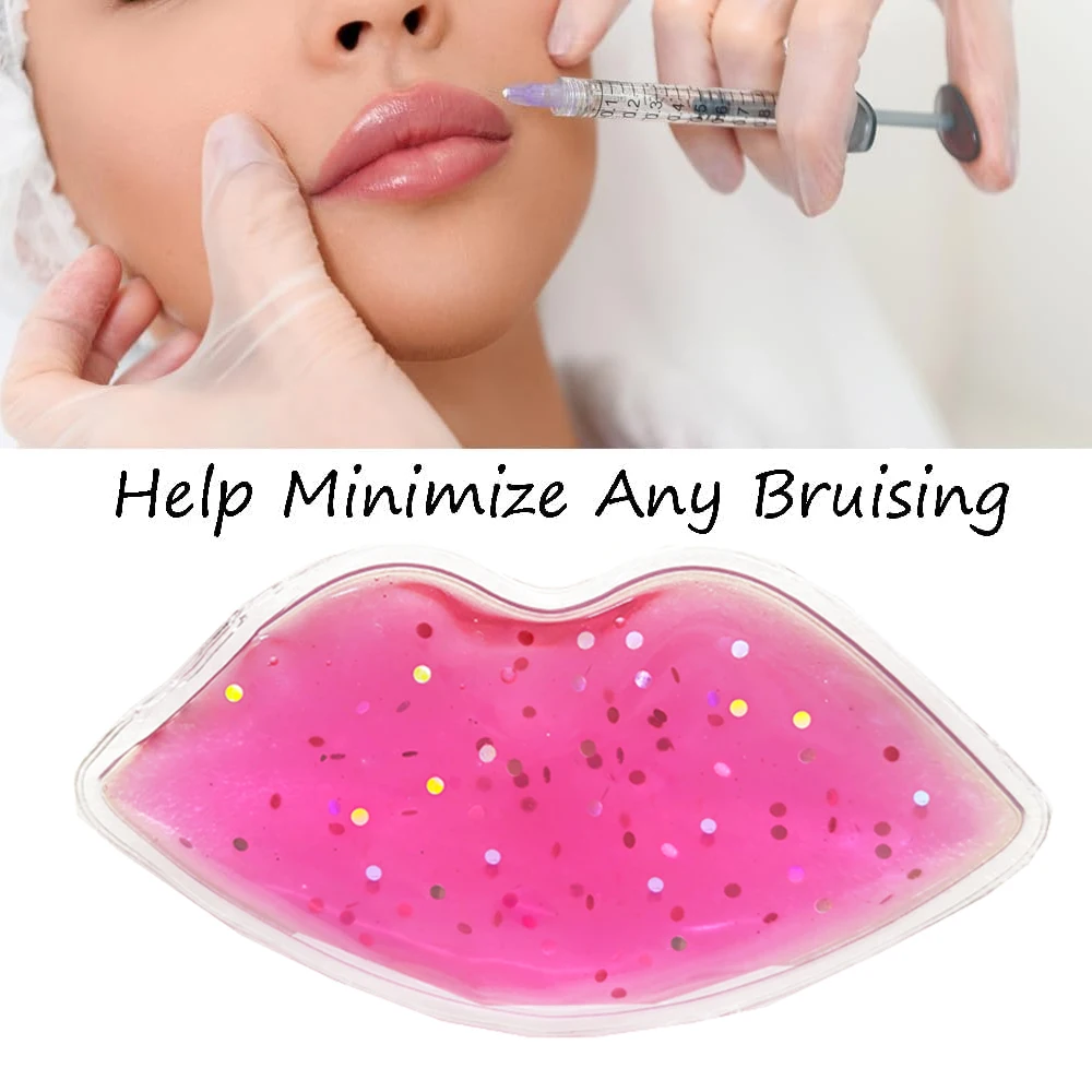 3-6PCS Soothing Lip Gel Ice Pack Reusable Cooling Gel Pads for Lip Comfort & Swelling Relief Portable Design for On-The-Go Use