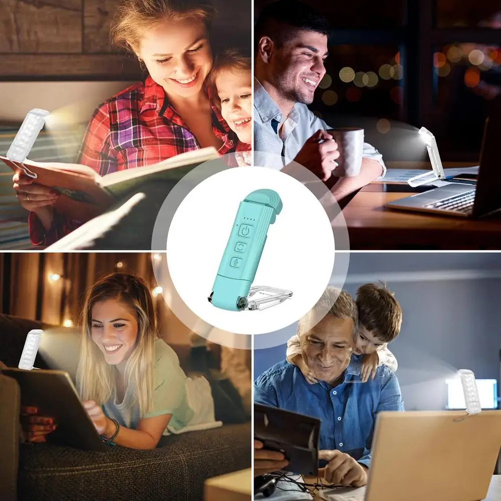 Description Picture 6 of itemLED USB Rechargeable Book Light Reading Light Eye Protection Night Light Portable Clip Desk Light Bookmark Read Light Night Lamp