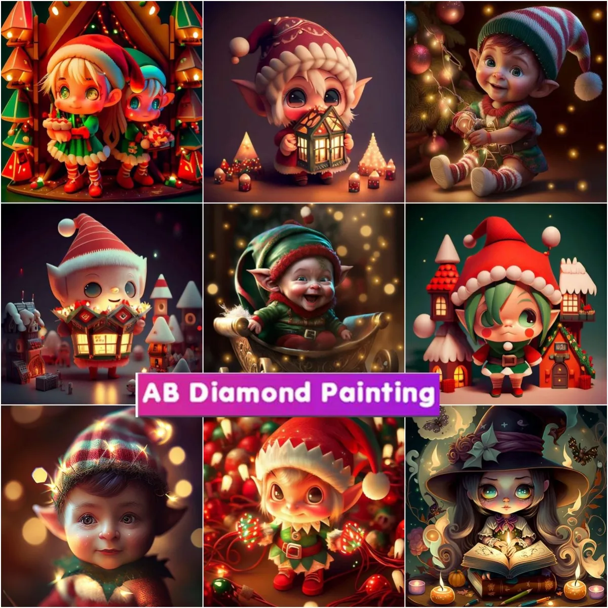 

Snow Elf 5D Diy Dream Snow Elf landscape Full diamond Mosaic embroidery handmade products home decoration gifts