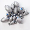 10pcs Fishing Lead Olive Shaped Sinkers with Plastic Plug Hollow Lure Lead Weights  Fishing Slip Shot Sinkers 10/20/30/40/50/60g 6