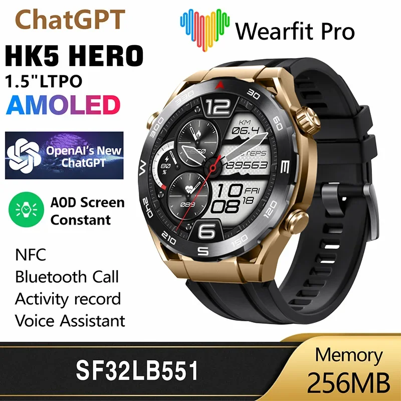 smart-watch-amoled-hd-screen-chat-gpt-dual-strap-bluetooth-call-compass-nfc-sport-waterproof-heart-rate-sleep-monitor-smartwatch