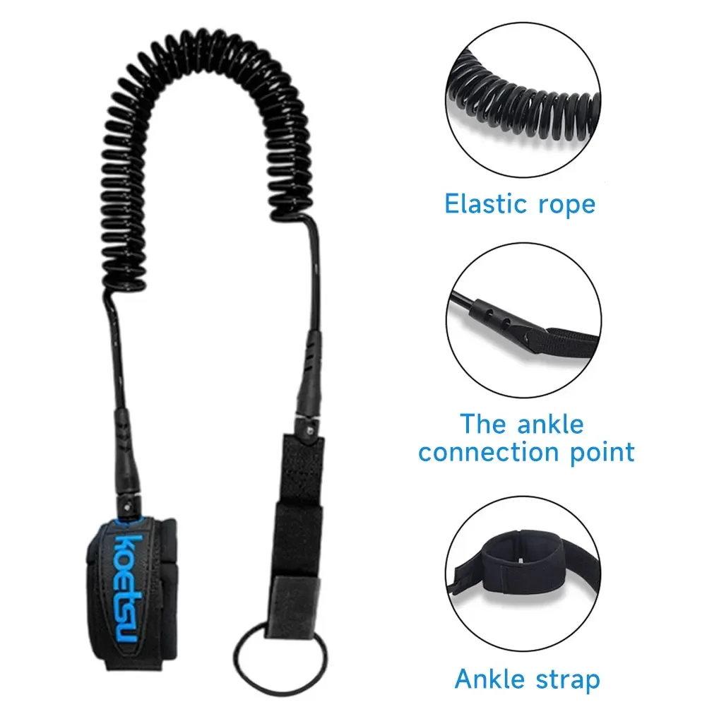 Surfing Safety Foot Rope Boat Safety Paddle Stand Up Paddle Surfing Leash Safety TPU Hand Rope For Surfboard Surfing Accessories