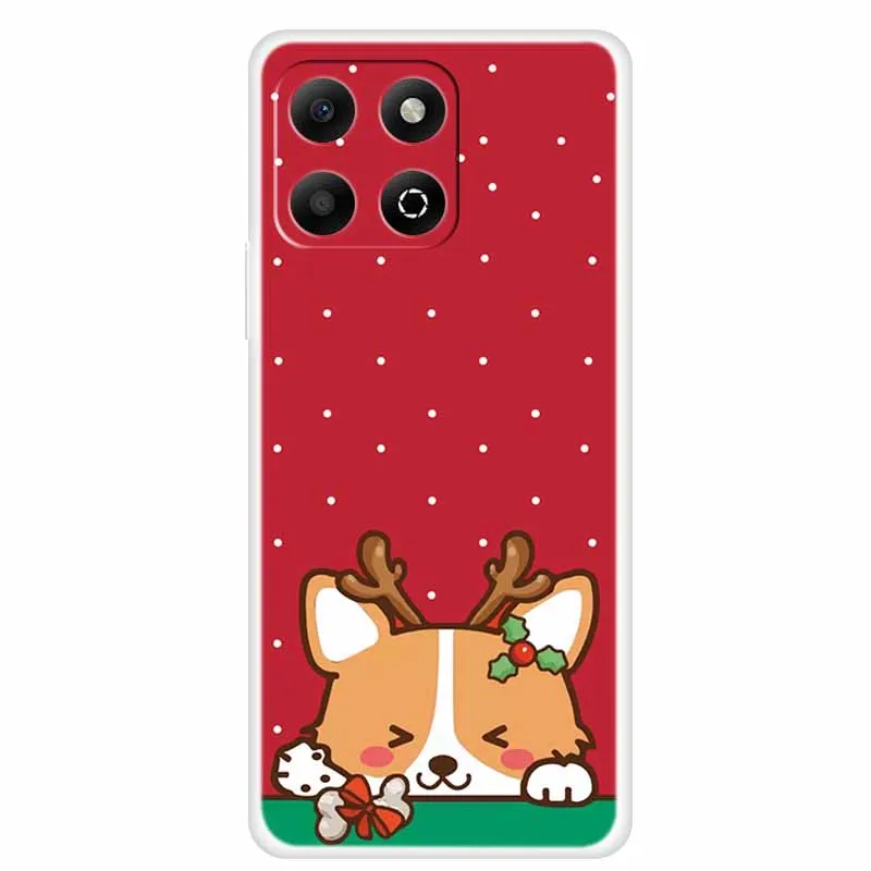 Festive Clear Silicone Phone Case - Soft TPU Christmas Design