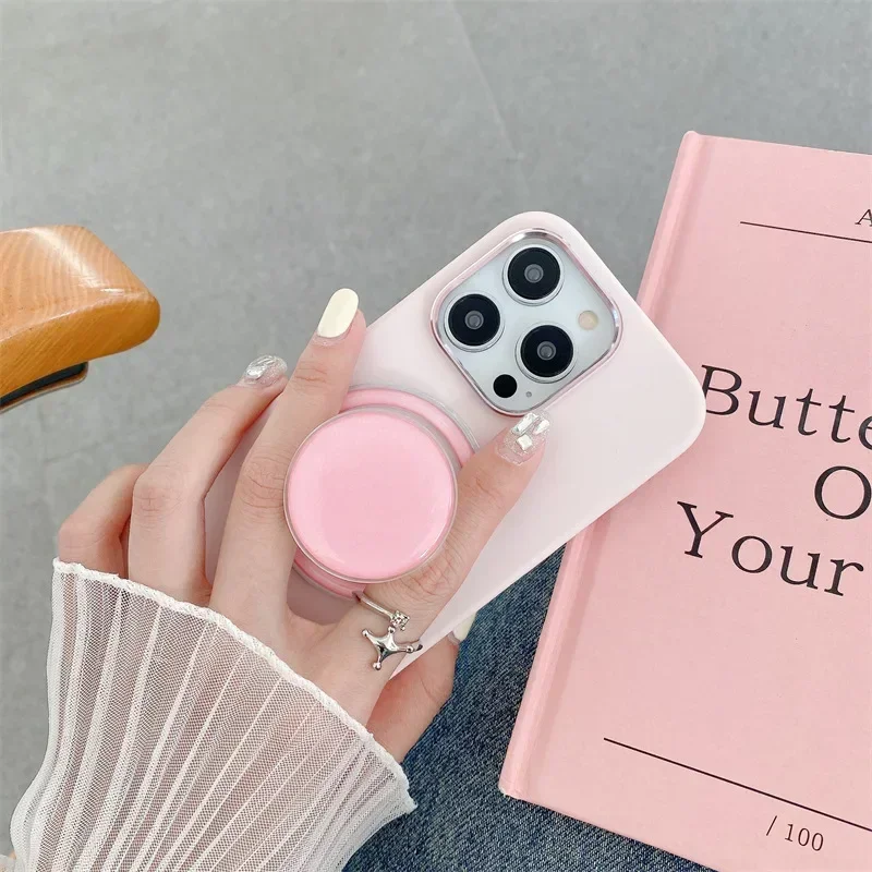 Magnetic Folding Mobile Phone Grip Holder Socket Pocket Support for Magsafe IPhone Samsung Mac Safe Ring Finger Expanding Stand