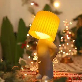 Creative Table Small Book Lights Little Naughty Boy Night Light Shy Man Lamp for Children Home Room Bedside Desk Decoration Gift 1