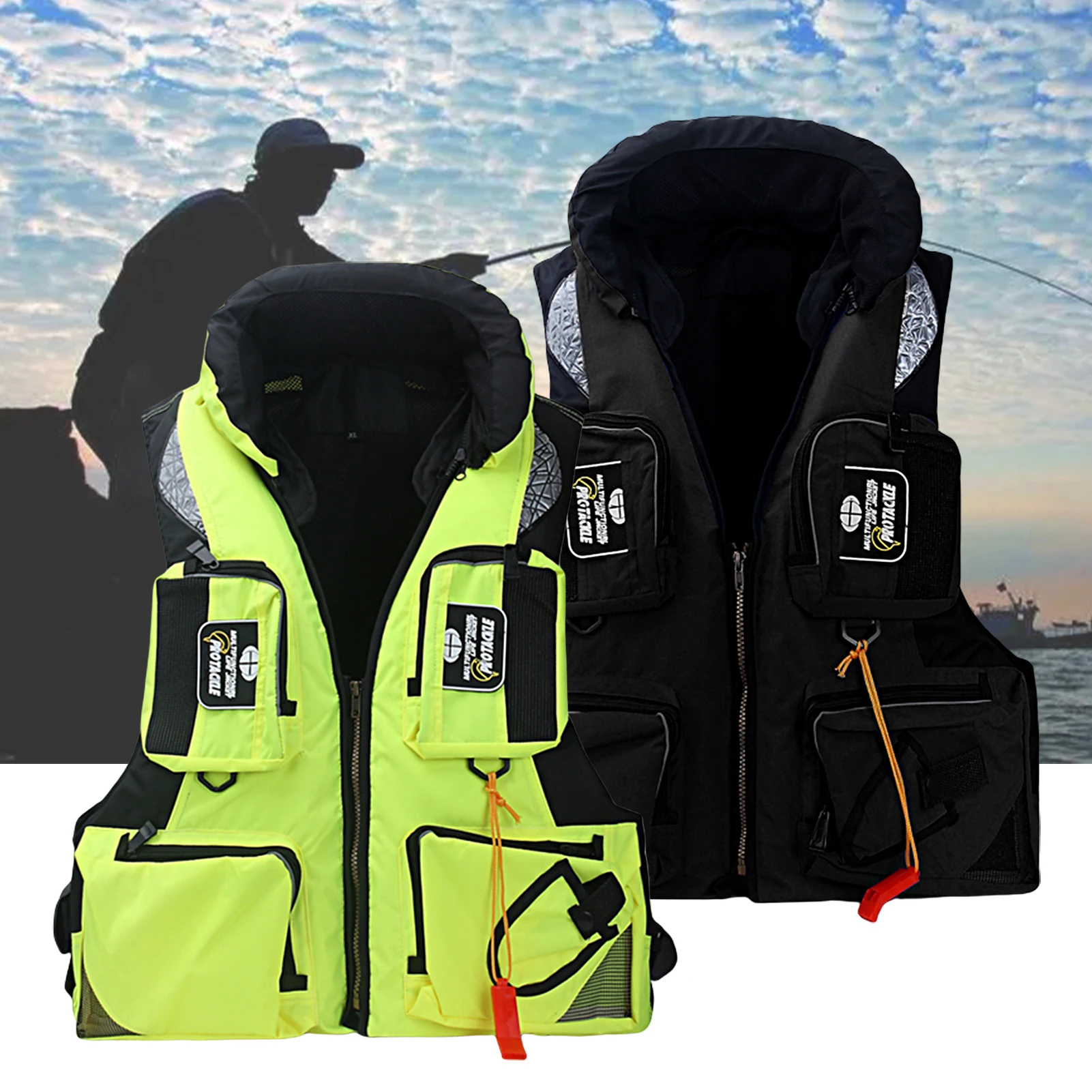 Versatile Comfortable Detachable High Men Water Sports Safety Swimming  Jacket for Drifting Fishing Life Vest Life Vest