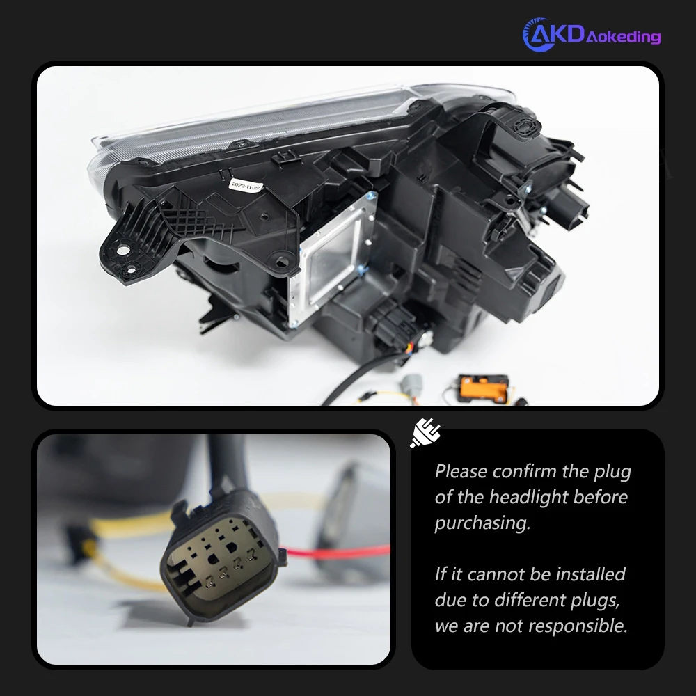 AKD Headlight For Upgrade Modified Headlight For Ford Ranger Raptor 2022-2025 Dynamic Signal Head Lamp 12V LED Auto Accessories - Image 5