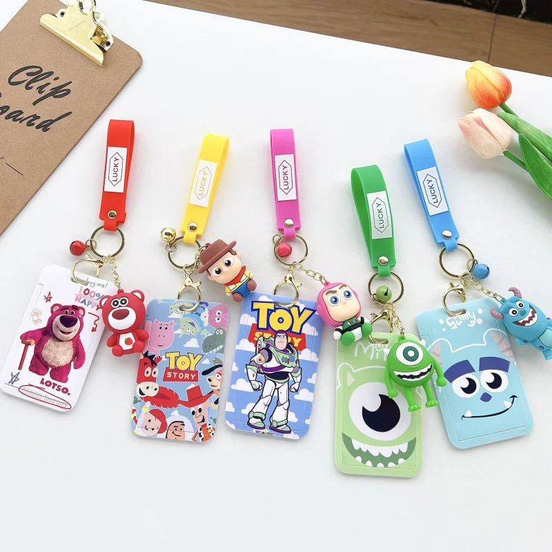 Potdemiel Cartoon Portachiavi Tridimensionale Toy Story Student Card Cover Meal Card Metro Card Bus Pass Access Card Cover Panni
