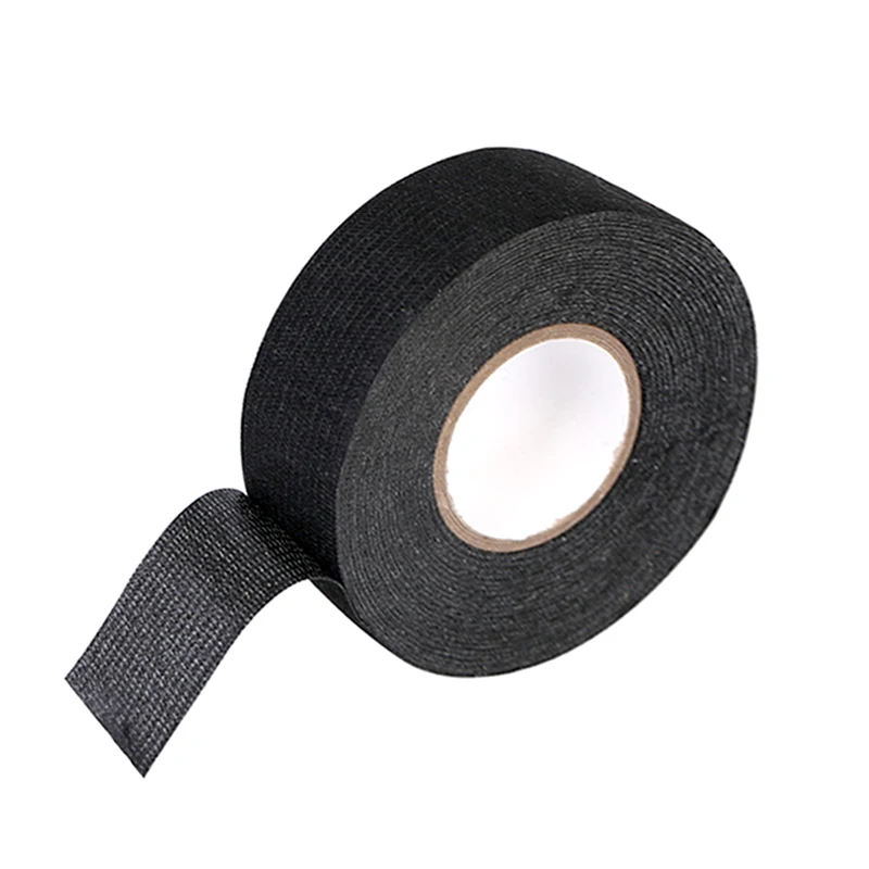Width 9/15/19/25MM Length 15M Heat-resistant Adhesive Cloth Fabric Tape For Car Auto Cable Harness Wiring Loom Protection New automotive protective tape adhesive tape adhesive cloth tape