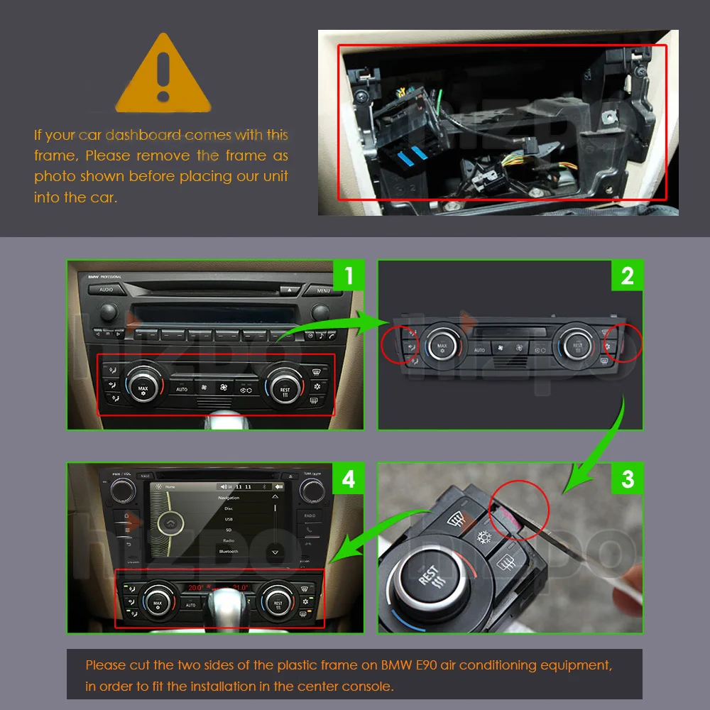 7 Zoll Carplay Android Auto Autoradio für BMW 3er E90 E91 E92 E93 2006-2012 Autoradio GPS Multimedia Player 2DIN RDS Bildschirm – Detail 4