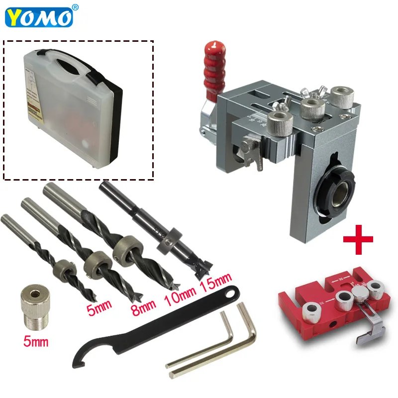 3 in 1 houtbewerking boorgeleiderset perforator dowelling jig zelf vastzetten klem deuvel penponsen met boorboren lokaliseerpennen kopen? | Korting tot 55