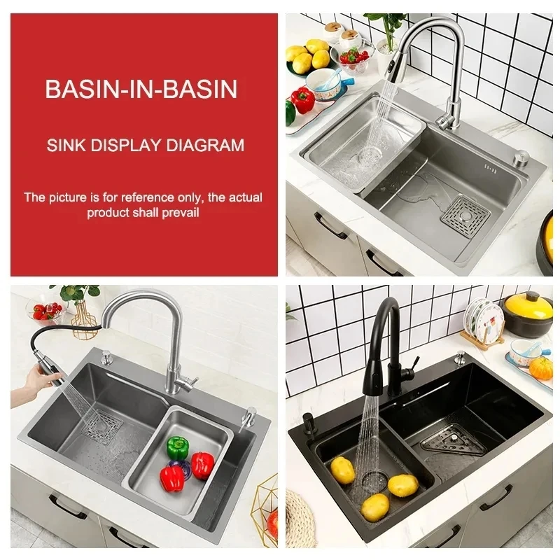 Stainless Steel Basin Portable Outdoor Camping Picnic Wash Hands And Dishwashing Sink Ultra-light Washing Tank portable sink