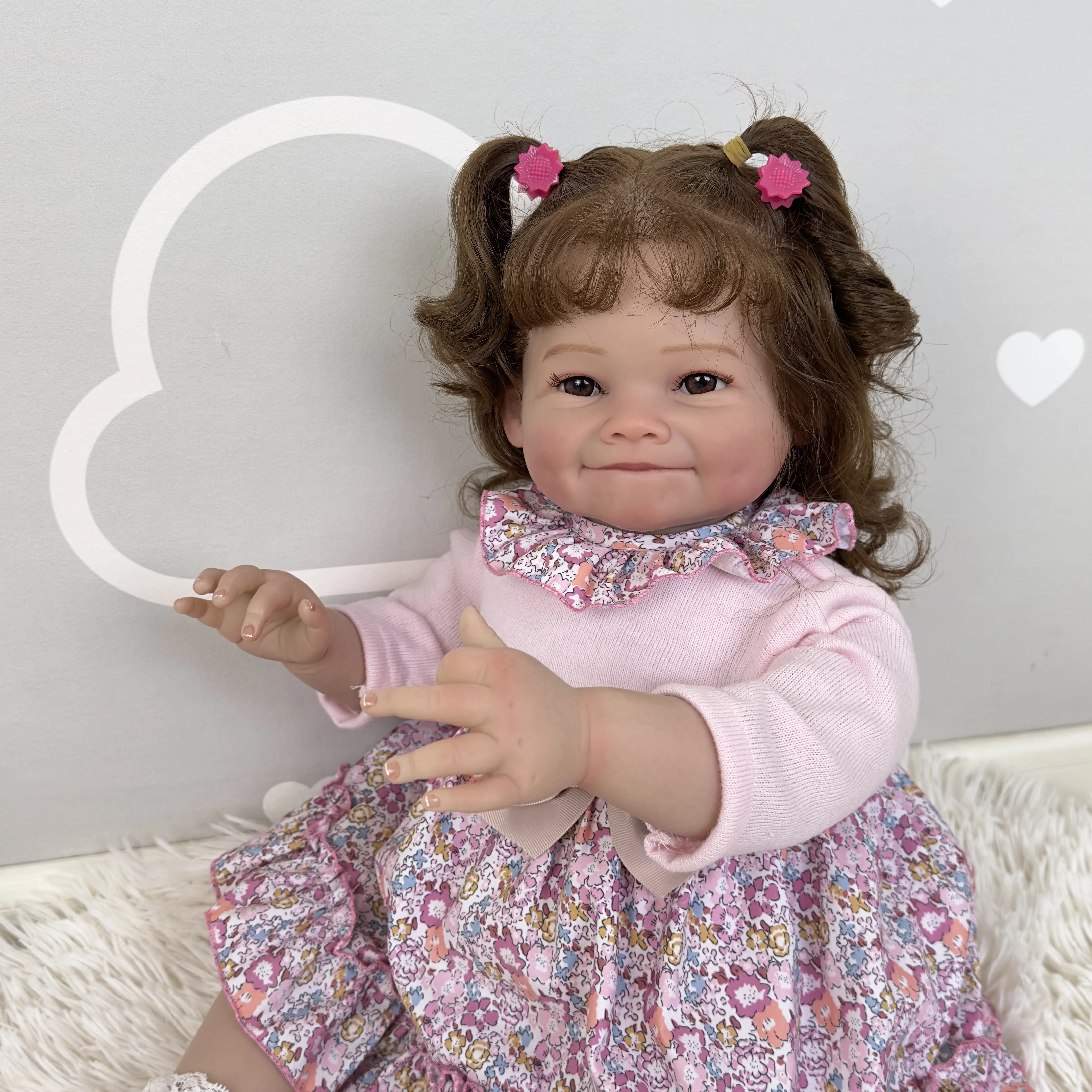 Bebê Reborn Silicone Macio Com Pele 3D Real 60Cm