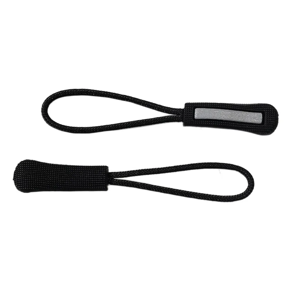 Reflective Zipper Pull Replacement Backpack Jackets Pants Boots Coats Luggage Black 30 Pack