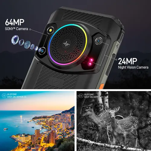 Ulefone Armor 21 Rugged Phone 16GB RAM 256GB ROM Smartphone Android 15 G99 Mobile phone 64MP 9600mAh 4G Cellular Global Version - Image 3