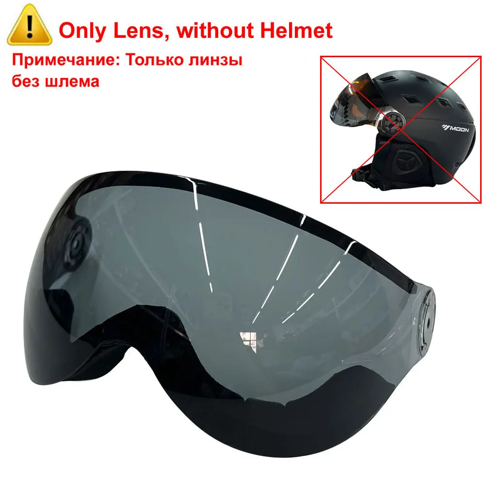 MOON スキーヘルメット ゴーグル 一体成型 PC+EPS 高品質スキー