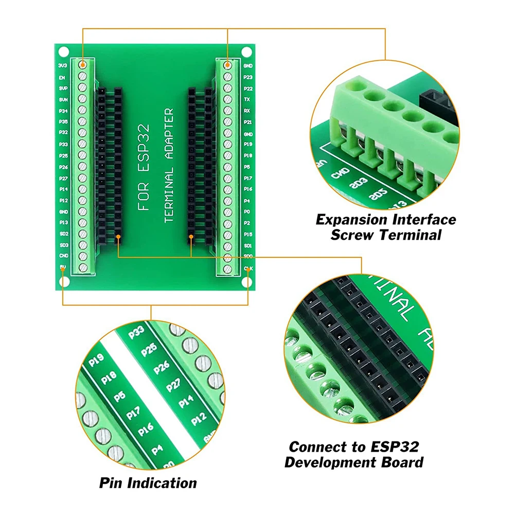 와이파이 블루투스 호환 마이크로컨트롤러 개발 보드, ESP32 개발 모듈, 38PIN 좁은 버전 GPIO 1 Into 2