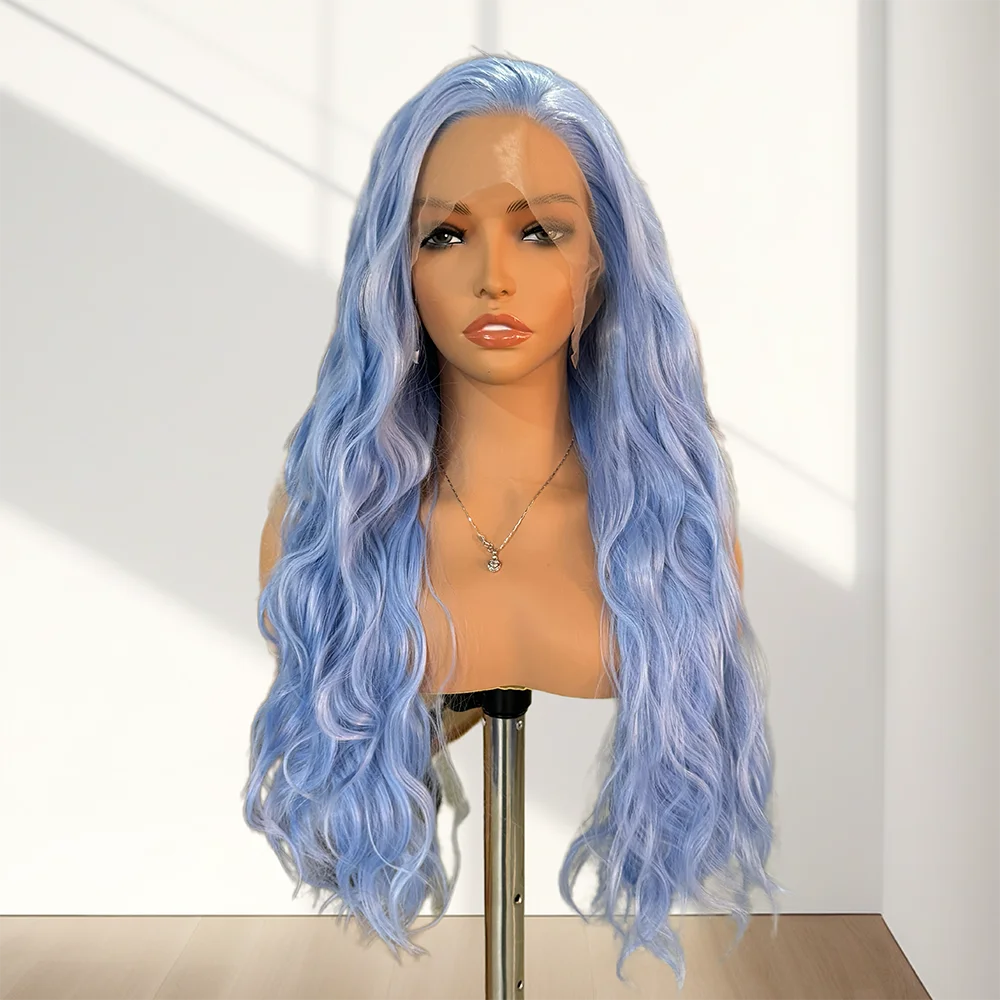 Sky Blue Wig Synthetic Lace Front Wigs for Women Lace wigs Reday