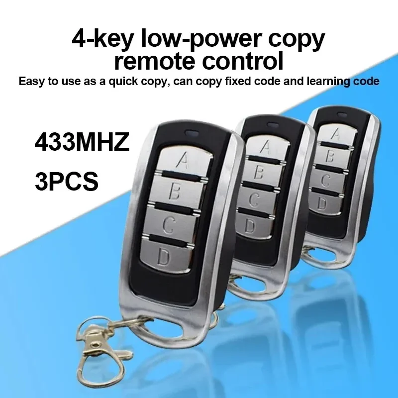 Garage Remote Controller 3pcs Electronic Gate 433mhz Gate Key Fob Command Hand Transmitter Wireless Shutter Door