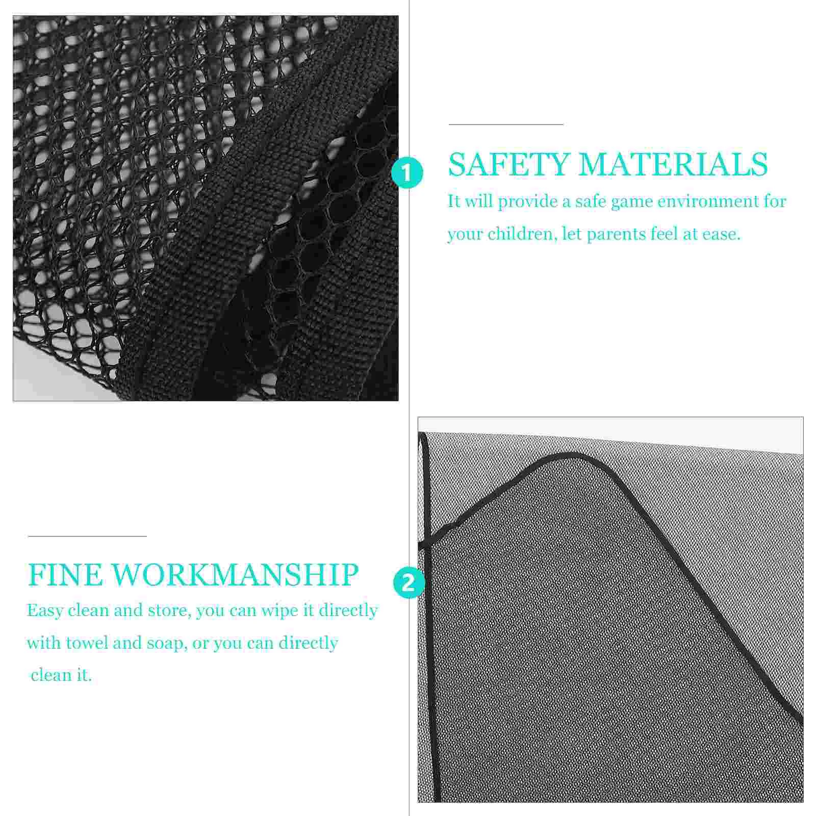 Railing Net Indoor Safety Pet Netting Stair Proof Mesh Outdoor Child Black Crib