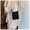 Small Fabric Bag Women 2024 New Fashion Ins Walking Mobile Phone Bag Lightweight Shoulder Messenger Bag 5