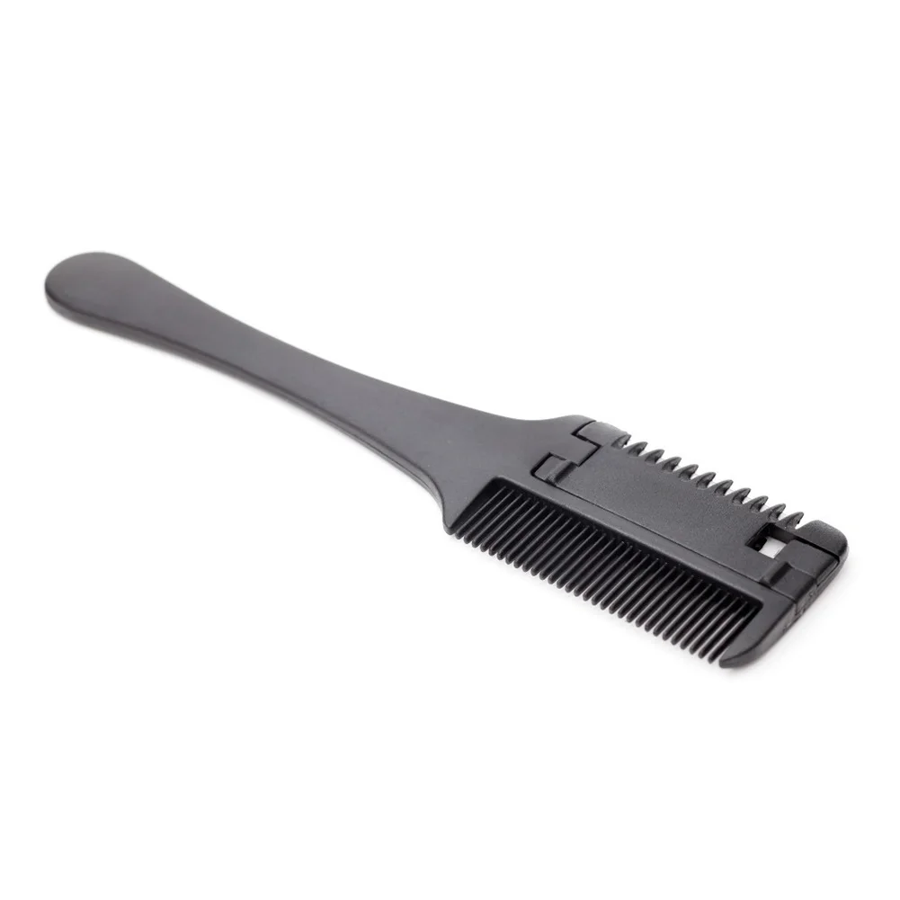 DIY Styling Tools Razor Comb Double Edge Razor Black Handle for Salon Home Hair Cutting Styling for Thin & Thick Hair Trimming