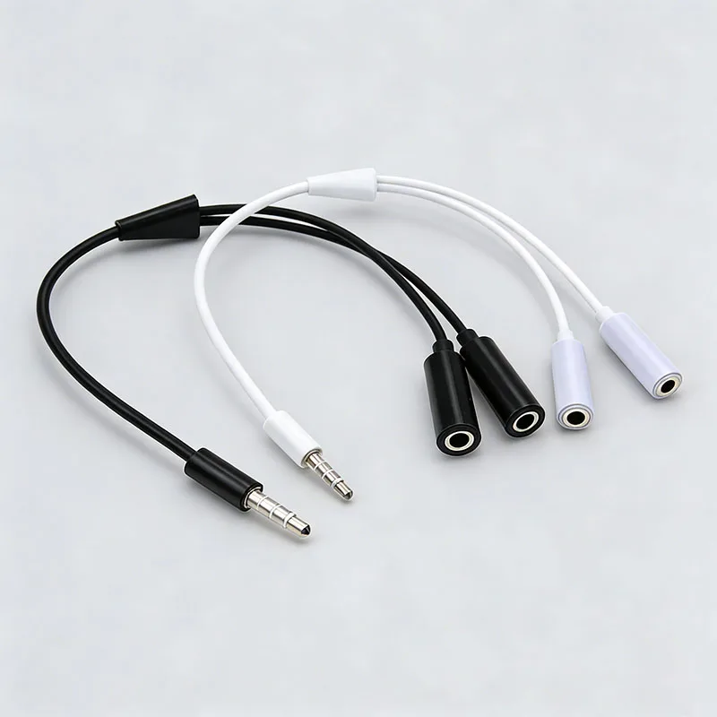 Premium Audio Stereo Y Splitter Cable - 3.5mm Male to Dual Female Ports (Hi-Fi Sound)