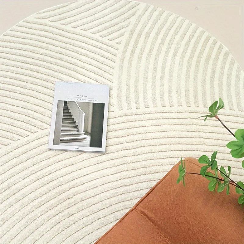 High Quality Living Room Decoration Round Carpet Cloakroom Dressing Table Bedroom Fluffy Soft Mat Non-slip Washable Carpet