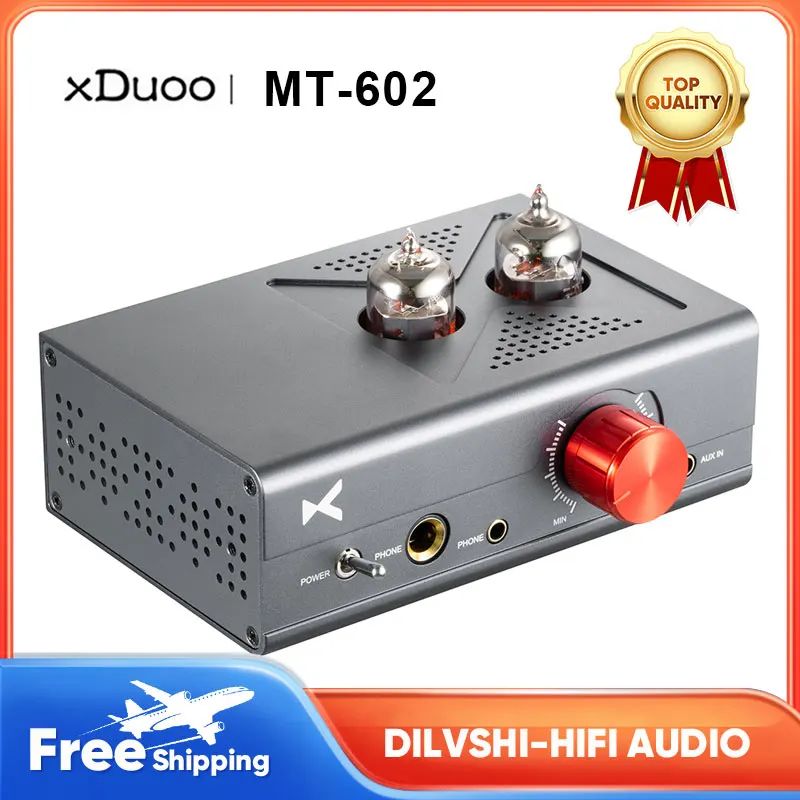 

XDUOO MT-602 Tube Amplifier MT602 Class A Headphone Amplifier Dual 6J1 Tubes Pre-amp 1300mW Power HiFi Amp Sweet Exquisite Voice