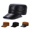 2025 Unisex Real Sheepskin Leather Caps Casual Real Natural Sheep Skin Leather Baseball Hats New Fashion Fall Winter Leather Hat 6