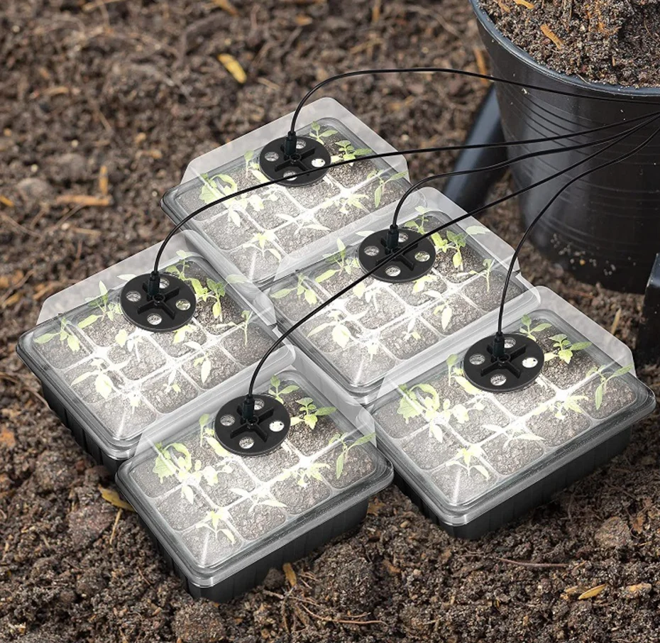 5PCS Indoor Greenhouse Planting Plant Germination Seedling Pot Set with Grow Light