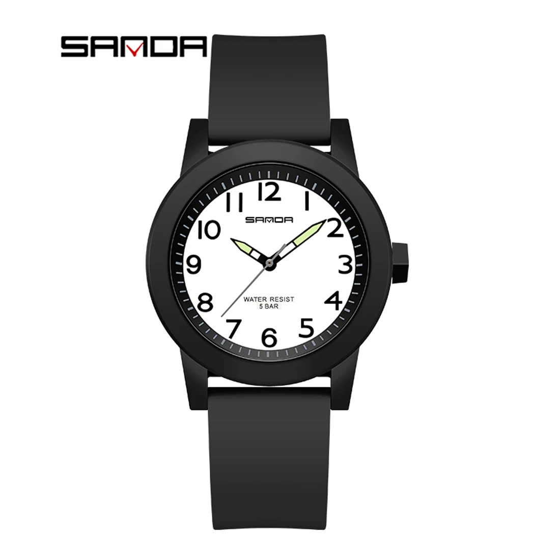 

Fashion Sanda Brand New Ladies Quartz Watch Girls And Students 50m Waterproof Sports Silicone Strap Luxury Kids Student Watches
