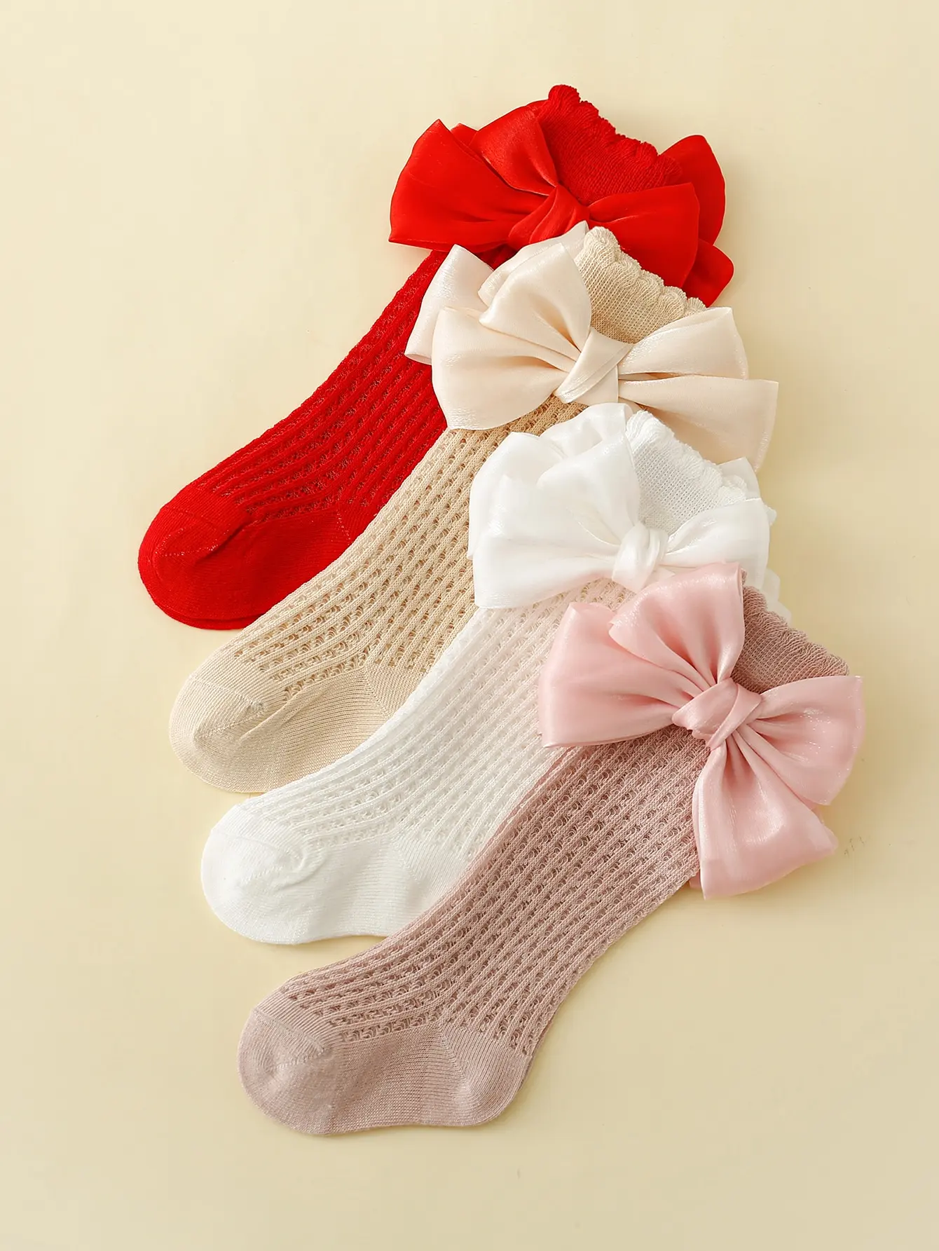 Kids Socks for Girls 0-7Years 4Pairs