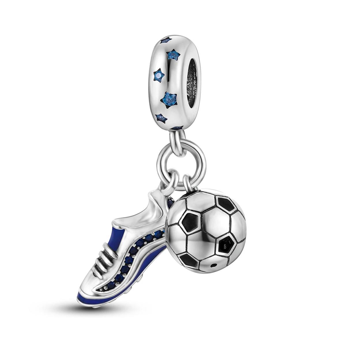 Silver Plated Roller Skates Wings Dangle Charm fit Original Pandora Bracelet Beads Color Enamel Pendant Women Jewelry Making