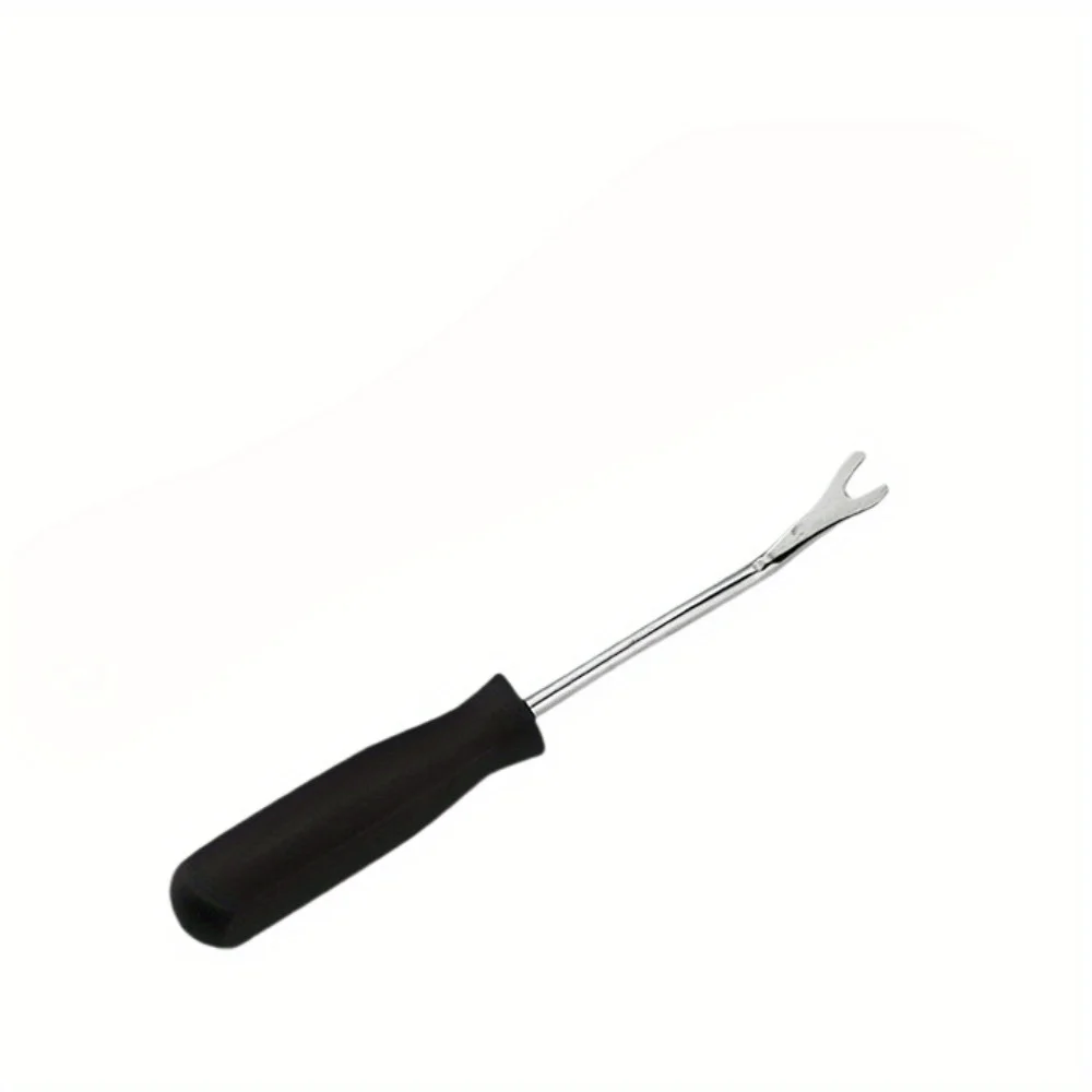 1PC Screwdriver Crowbar Black+Silver Color Convenient Dashboard Removal Tool Durable Labor-saving Non-slip Panel Repair