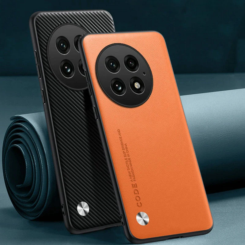 Carbon Fiber PU Leather Anti-Shock Hard Cover Case