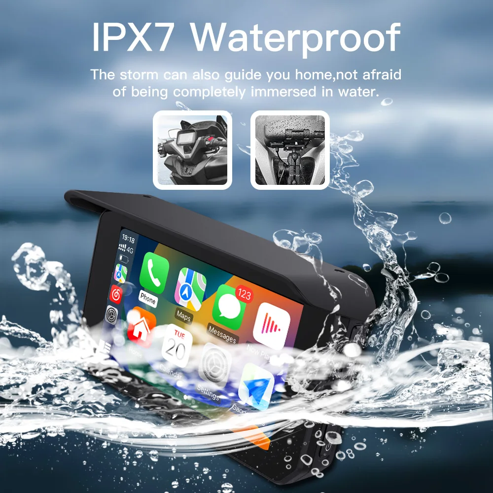 Autoabc Wireless Display Screen Motorcycles Gps Navigator Auto Gps Bt 5 Inch Waterproof Motorcycle