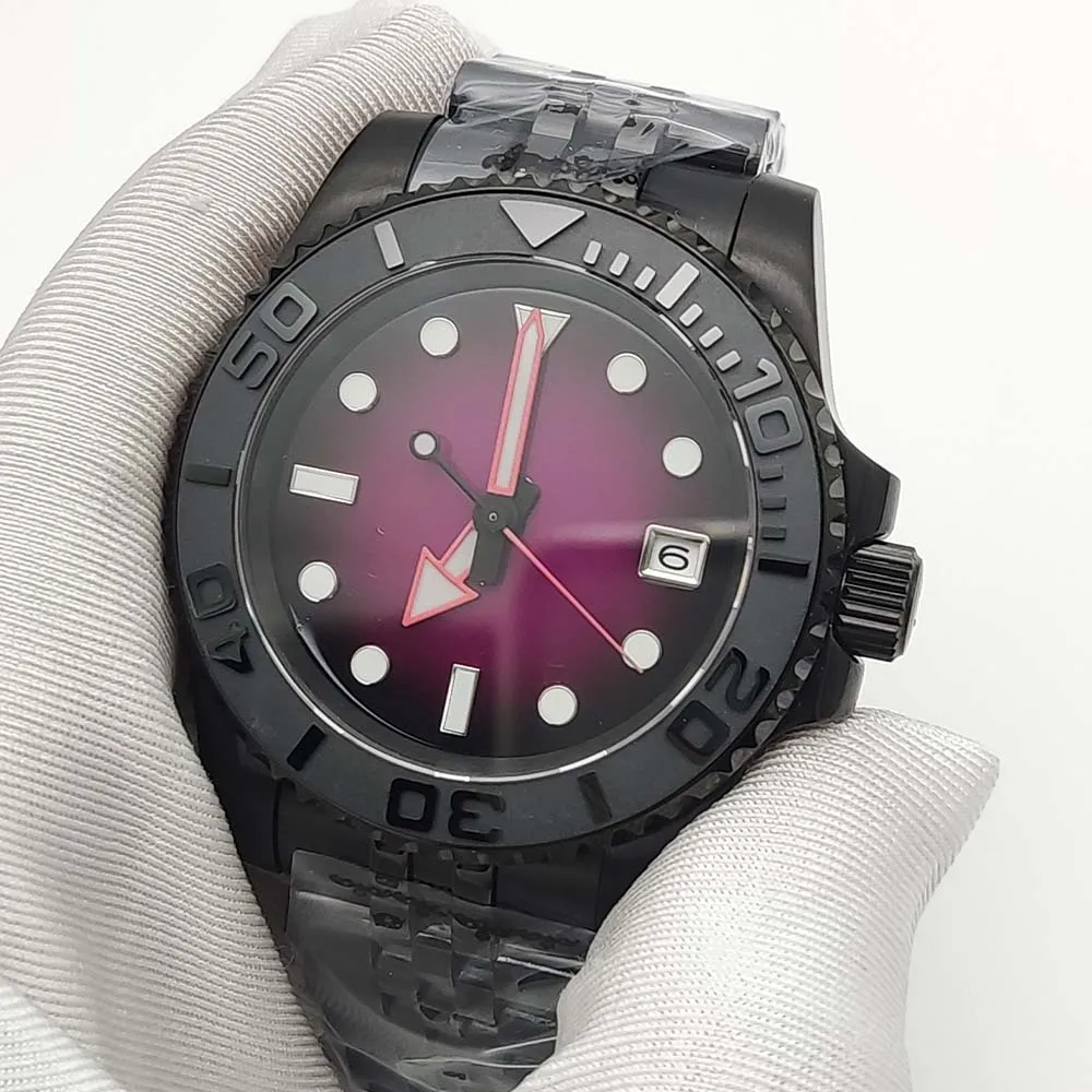 التلقائي ساعات آلية للرجال موضة التدرج اللون ساعة...