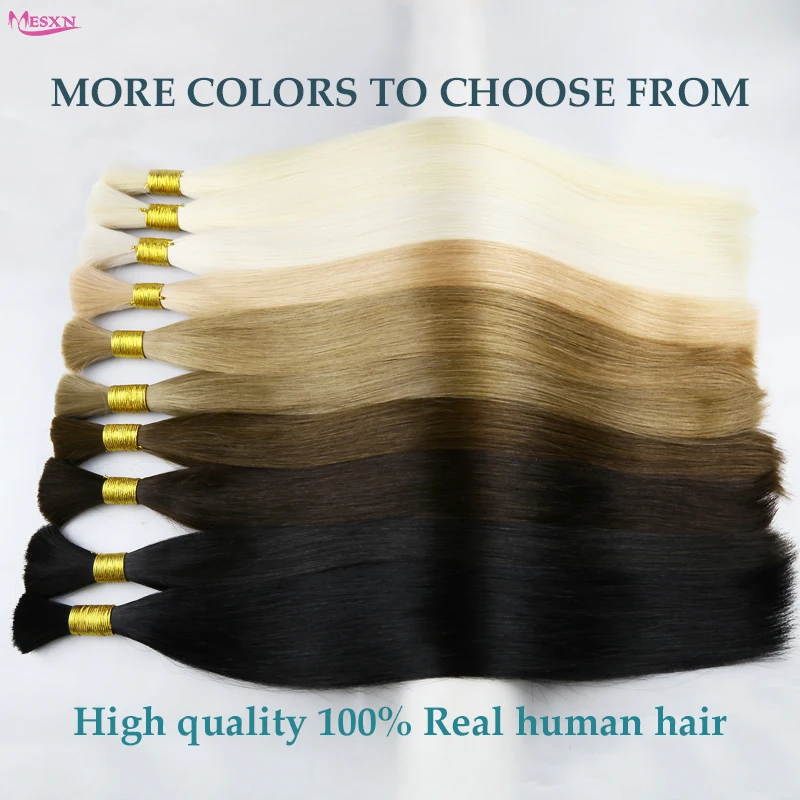 Human Hair Extensions Bulk 100% Real Natural For salon