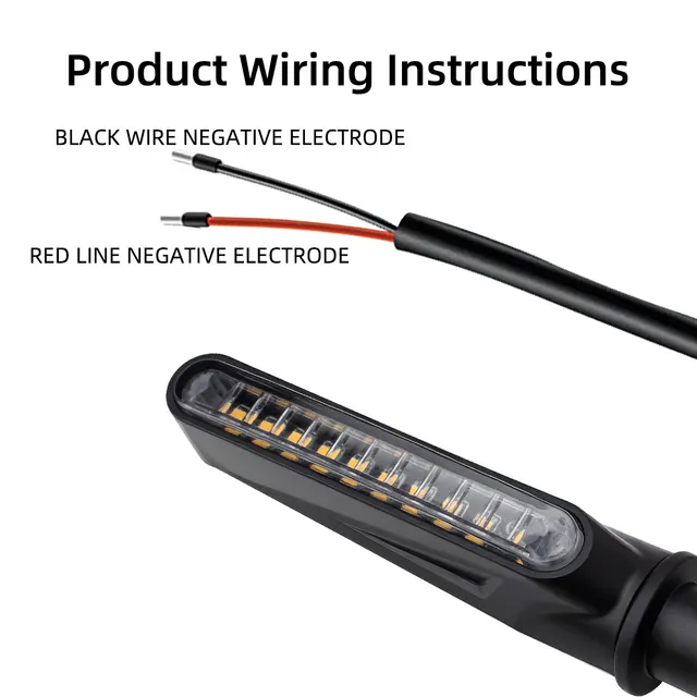2PCS Motorcycle LED Turn Signal Light Universal DRL Amber Flowing Blinker Indicator Motorcycle Flashing Light Tail Lamp