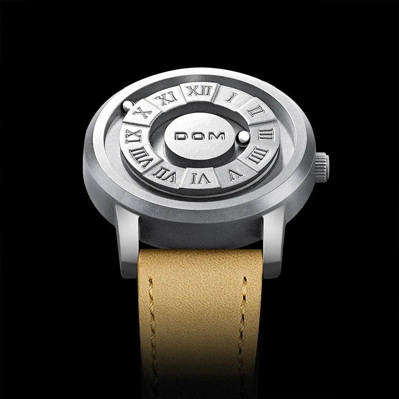 DOM new creative rolling hands magnetic men's watch Waterproof stainless steel men's watchM-1345L-7M5