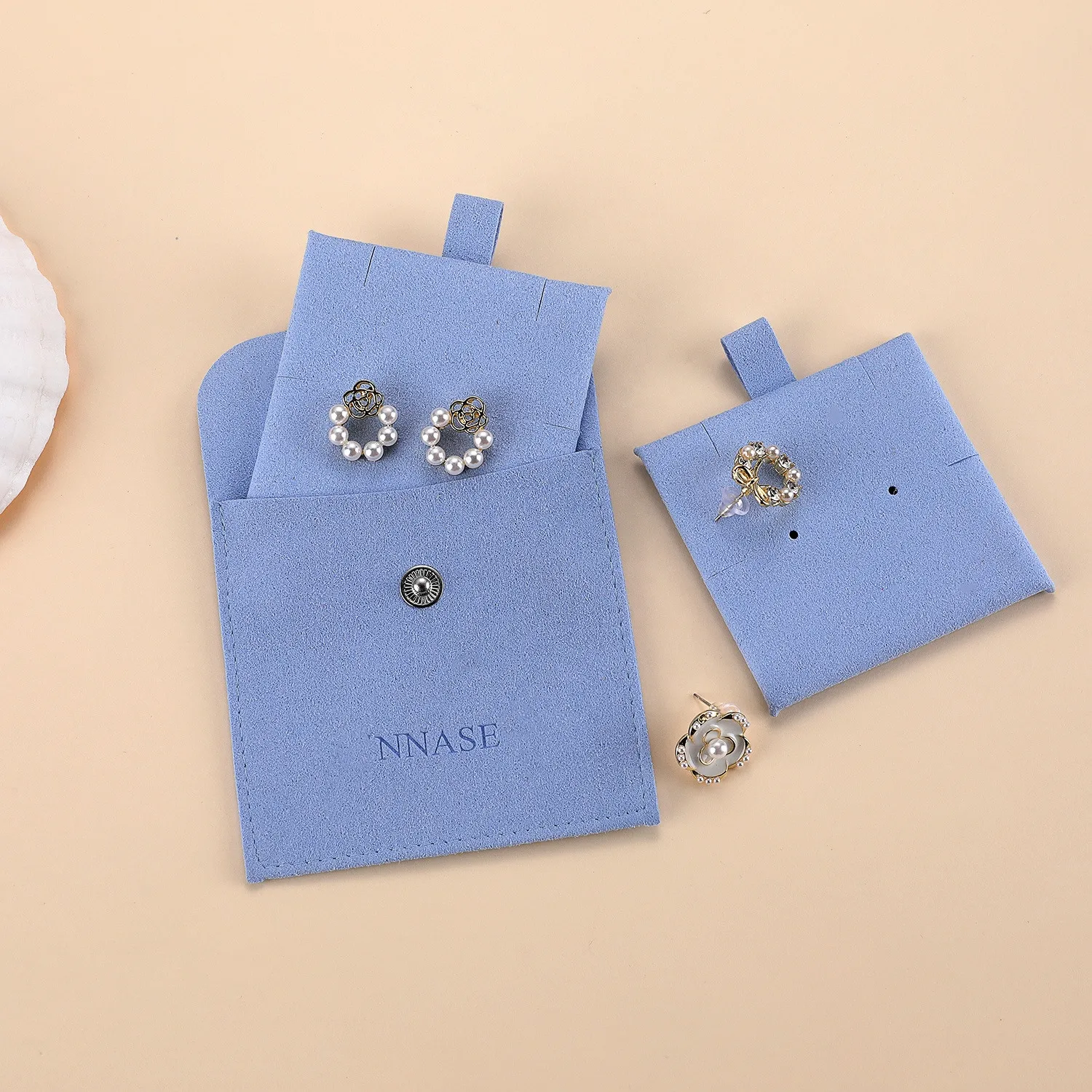 

50PCS Luxury Pouch with Insert Pad Microfiber Customized Logo Wholesale Jewelry Package Bags Earrings Necklace Gift Luxury Pouch