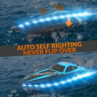 VOLANTEXRC RC Boat 20MPH Fast Remote Control Boat with Lights 2.4Ghz Toy Boat for Pools and Lakes with 2 Rechargeable Batteries 3