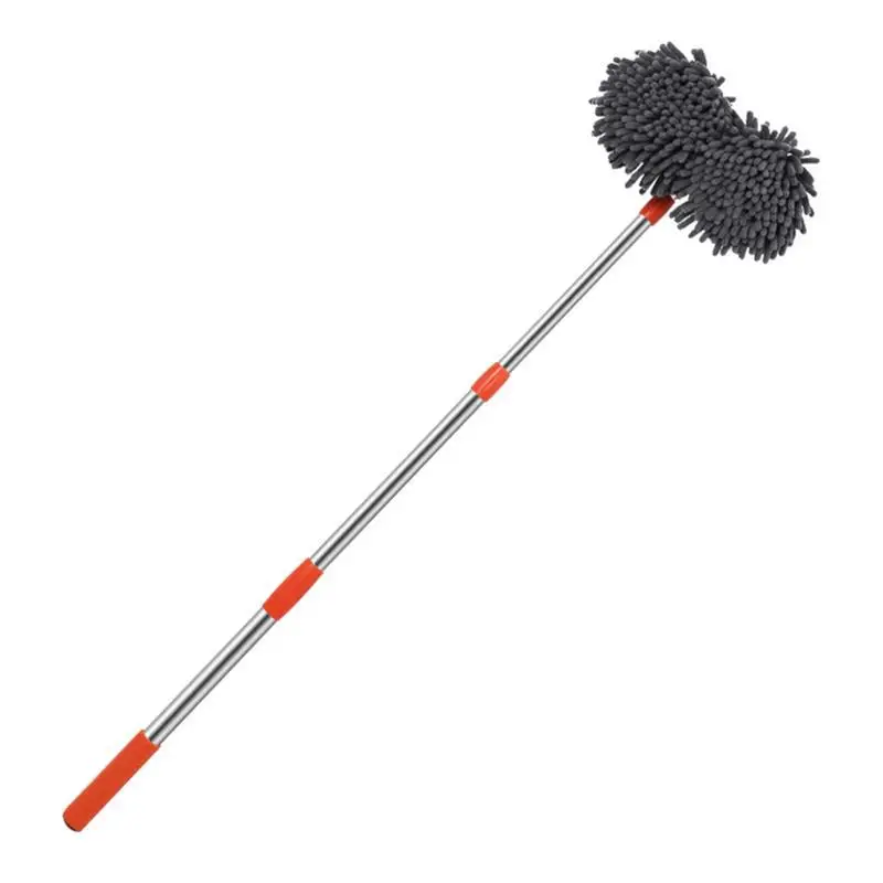 

Car Wash Brush With Long Handle Soft Car Washing Brush Mitt With Telescopic Handle 360 Rotating Heads Car Detailing Cleaning Mop